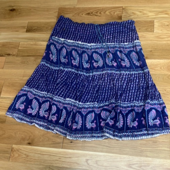 Vintage Bohemian hippie Blue and Purple Women's Skirt - Picture 1 of 8